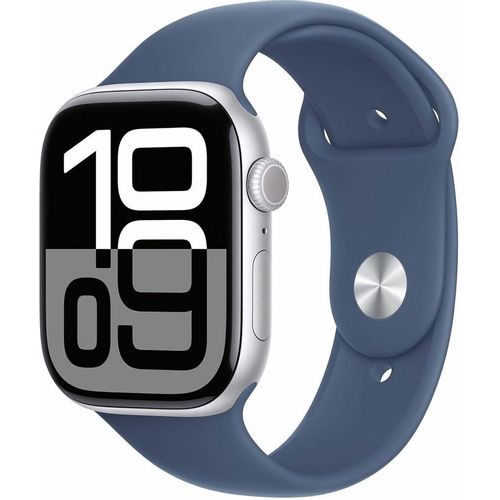 Смарт-часы Apple Watch Series 10 A2999, 46мм, 2.1", синий/серебристый