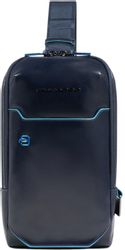 Рюкзак слинг Piquadro Blue Square CA6898B2/BLU2 темно-синий натуральная кожа