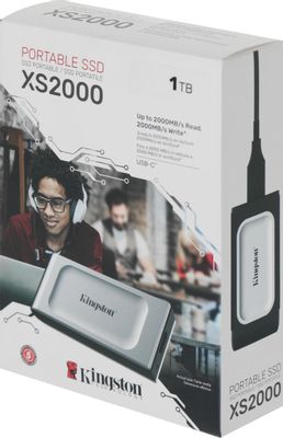 Kingston ポータブルSSD XS2000 1TB 1ТБ Внешний диск SSD Kingston XS2000, USB 3.2, запись - 2000МБ/с
