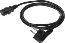 Изображение товара Кабель питания  IEC C13 -  Евровилка,  0,5мм2,  1.5м,  черный