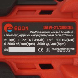 Ударный гайковерт EDON UAW-21/300CBL, 4Ач