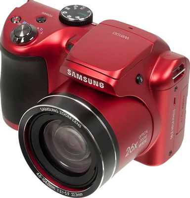 Характеристики Цифровой фотоаппарат Samsung WB100, красный (734478)  смотреть в СИТИЛИНК
