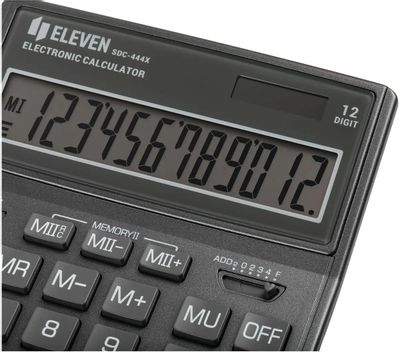 Характеристики Калькулятор ELEVEN SDC-444X-GR, 12-разрядный, серый ...