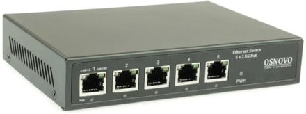 Коммутатор OSNOVO SW-5D-1(60W), неуправляемый, 5 RJ-45, 10/100/1000/2500 Мбит/с
