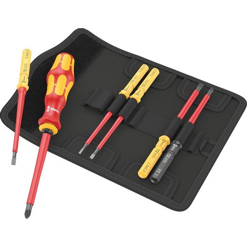 Отвертка с насадками WERA Kraftform Kompakt VDE 7 Universal 2 Tool Finder, 7 предметов [we-006601]