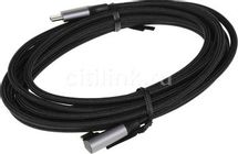 Кабель UGREEN US255, USB Type-C (m) - USB Type-C (m), 3м, серый / черный