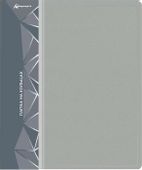 Папка на кольцах Бюрократ -0827/4RGREY,  4шт колец,  О-образные,  A4,  27мм корешок,  пластик,  0.7мм,  серый