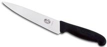 Нож кухонный Victorinox Fibrox, разделочный, 150мм, заточка прямая, стальной, черный