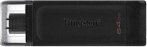 Флешка USB (Type-C) Kingston DataTraveler 70 DT70/64GB 64ГБ, USB3.0, черный
