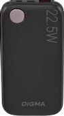 Внешний аккумулятор (Power Bank) Digma DGPF10B, 10000мAч, черный