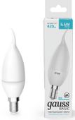Упаковка ламп LED GAUSS E14, свеча на ветру, 5.5Вт, 10 шт.