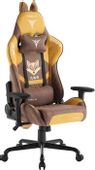 Кресло игровое ZONE 51 Tanuki, ткань, до 150кг,  коричневый/оранжевый