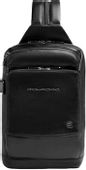 Рюкзак слинг Piquadro Philip CA6790W136/N черный натуральная кожа