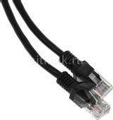 Патч-корд CABLEXPERT PP12-2M/BK литой (molded), UTP, кат.5E, 2м, черный