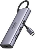 Порт-репликатор UGREEN CM512, USB Type-CхUSB 3.0, серый