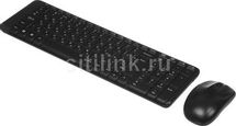 Комплект (клавиатура+мышь) Logitech MK220, заводское нанесение кириллицы, черный