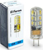 светодиодная LED FERON G4, капсульная, 3Вт, одна шт.