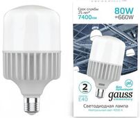 Лампа LED GAUSS E40,  цилиндр, 80Вт, одна шт.