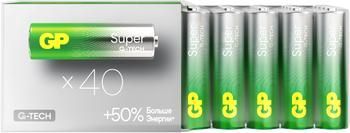 AA Батарейка GP Super Alkaline 15AA21-2CRSWC40,  40 шт.