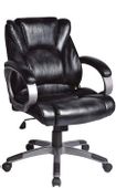 Кресло BRABIX Eldorado EX-504, экокожа, до 120кг,  черный