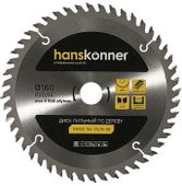 Пильный диск HANSKONNER H9022-160-20/16-48, 160мм, по дереву