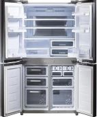 Холодильник трехкамерный Sharp SJ-EX93PSL Hybrid Cooling, Side by Side, инверторный