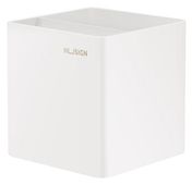 Подставка Deli Nusign ENS011WHITE, для письменных принадлежностей, 84х84х86, пластик, белый