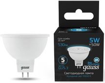 Упаковка ламп LED GAUSS GU5.3,  рефлектор, 5Вт, 10 шт.