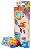 Пастель масляная Deli Super Wings EC009-12 EC009-12, шестигранные, 12 цветов