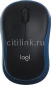 Мышь беспроводная Logitech M185, USB, черный и синий