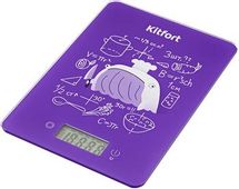 Весы кухонные KitFort КТ-857-4, фиолетовый
