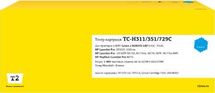 Картридж T2 TC-H311/351/729C, голубой