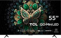 55" Телевизор TCL 55C6K QD-Mini LED QLED, 4K Ultra HD, СМАРТ ТВ, Google TV, черный