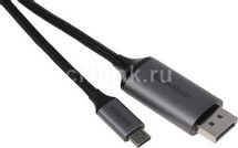 Кабель UGREEN CM556, USB Type-C (m) (прямой) - DisplayPort (m) (прямой), серый