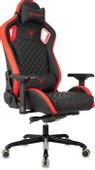 Кресло игровое KNIGHT ТИТАН (Titan), экокожа, до 150кг, черный/красный