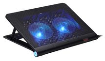 Подставка для ноутбука Buro BU-LCP170-B214, 17", 398х300х29 мм, 2хUSB, вентиляторы 2 х 140 мм, 926г, черный