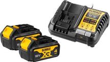 Батарея аккумуляторная DeWALT DCB1104M2-QW, 18В, 4Ач, Li-Ion, ЗУ в комплекте