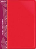 Папка Бюрократ -BPV10RED, 10шт вкладышей, A4, пластик, 0.6мм, красный