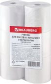 Лента чековая BRAUBERG 110896, 80мм, 80м, термобумага, втулка 18мм, 6 шт