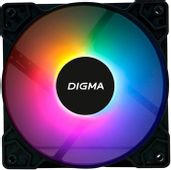 Вентилятор Digma DFAN-FRGB1 120мм, 3-pin, от БП:4-pin (Molex), RGB, черный