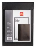 Папка-планшет Deli 64506BLACK, A4, кожа искуственная, черный, с магнитной крышкой