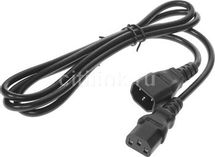 Шнур питания Lanmaster (LAN-PP13/14-1.5-BK) C13-С14 проводник.:3x0.75мм2 1.5м 250В 10А (упак.:1шт) ч