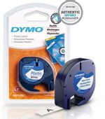 Картридж DYMO LT, черный / белый / 12мм,  черный шрифт, белый фон,  4м