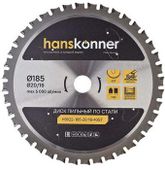 Пильный диск HANSKONNER H9022-185-20/16-40ST, 185мм, по металлу