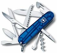 Складной нож Victorinox Huntsman, функций: 15, 91мм, синий полупрозрачный
