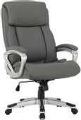 Кресло BRABIX Level EX-527, кожа рециклированная, до 125кг,  серый
