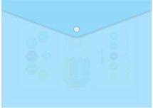 Конверт на кнопке Бюрократ Пастель -PKPAST/BLUE, A4 пластик, 0.18мм, голубой