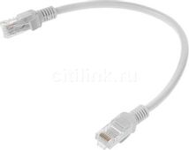 Патч-корд CABLEXPERT PP6U-0.25M литой (molded), UTP, кат.6, 0.25м, серый