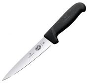 Нож кухонный Victorinox Fibrox, универсальный, 180мм, заточка прямая, стальной, черный