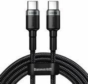Кабель BASEUS Cafule flash,  USB Type-C (m) -  USB Type-C (m),  2м,  черный / серый